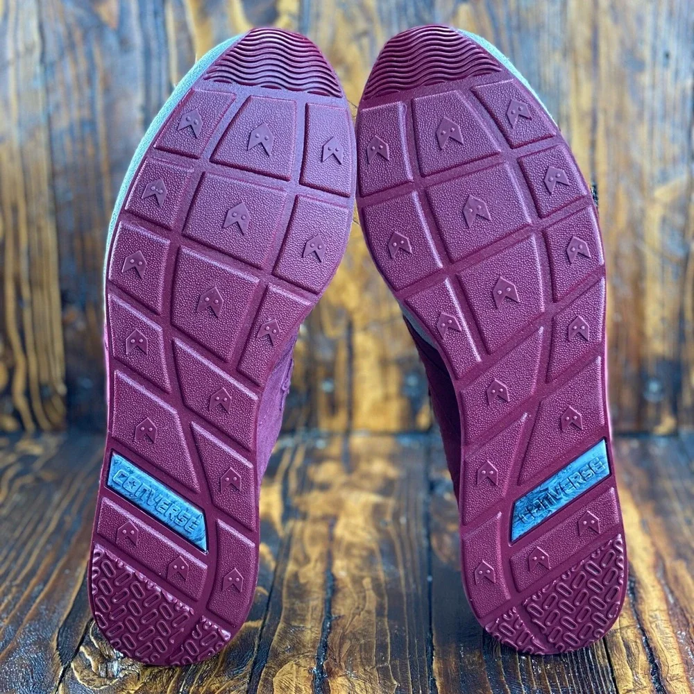 Converse Malden Racer OX‎ Men Sneakers Maroon Grey Suede Shoe 144573C Size 11 - Picture 10 of 11
